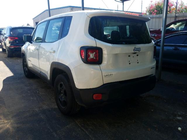 ZACCJAAB5HPG16699 - 2017 JEEP RENEGADE S 白色 照片 3