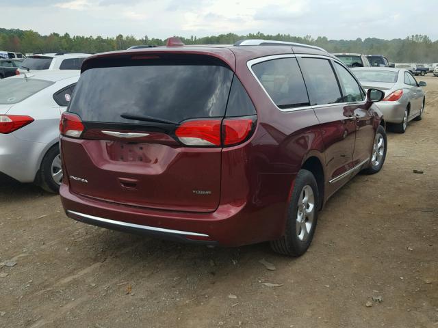 2C4RC1EG3HR627951 - 2017 CHRYSLER PACIFICA T BURGUNDY photo 4