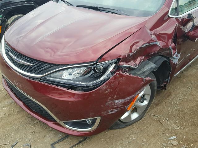 2C4RC1EG3HR627951 - 2017 CHRYSLER PACIFICA T BURGUNDY photo 9