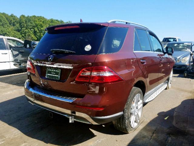 4JGDA5JB3FA462529 - 2015 MERCEDES-BENZ ML 350 MAROON photo 4