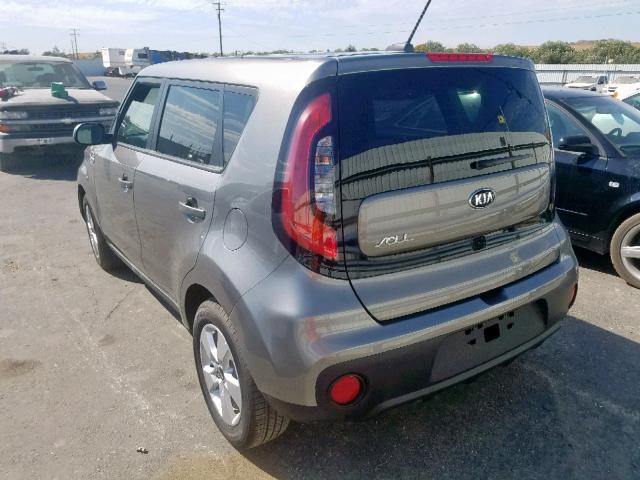 KNDJN2A23K7694338 - 2019 KIA SOUL GRAY photo 3