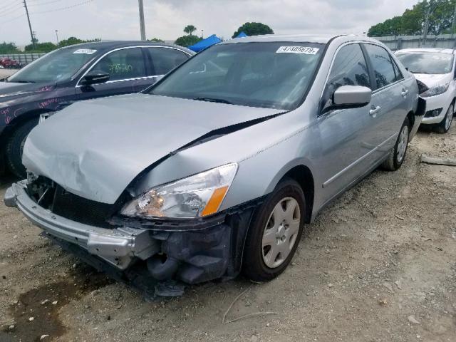 3HGCM56437G703687 - 2007 HONDA ACCORD LX SILVER photo 2