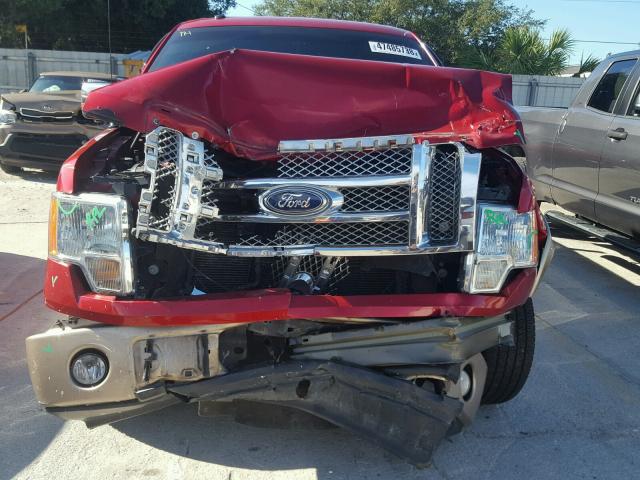 1FTFW1CF3BFD22419 - 2011 FORD F150 SUPER RED photo 9