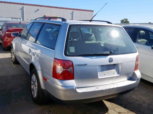 WVWVD63BX2E250555 - 2002 VOLKSWAGEN PASSAT GLS SILVER photo 3