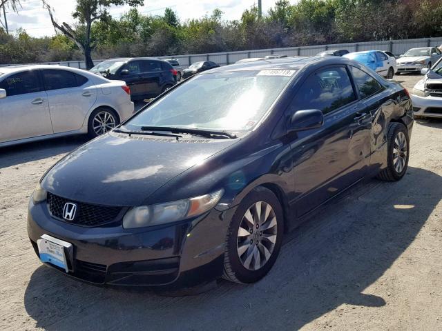 2HGFG12979H533593 - 2009 HONDA CIVIC EXL BLACK photo 2