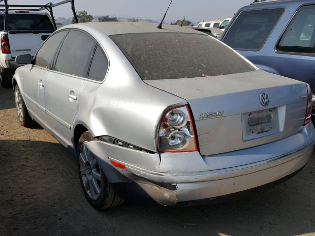 WVWPD63B33P259404 - 2003 VOLKSWAGEN PASSAT GLS SILVER photo 3