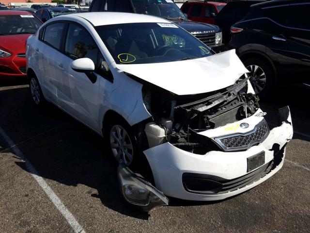 KNADN4A38D6164468 - 2013 KIA RIO EX WHITE photo 1