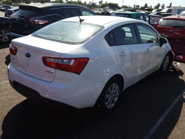 KNADN4A38D6164468 - 2013 KIA RIO EX WHITE photo 4