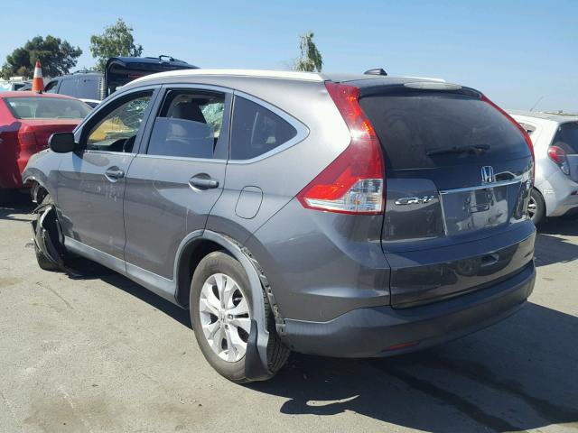 2HKRM4H76DH680399 - 2013 HONDA CR-V EXL CHARCOAL photo 3