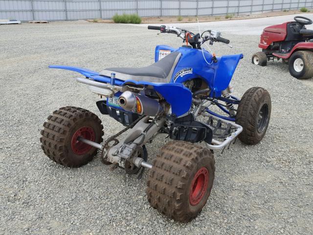 JY4AJ20Y37C034718 - 2007 YAMAHA YFZ450 BLUE photo 4