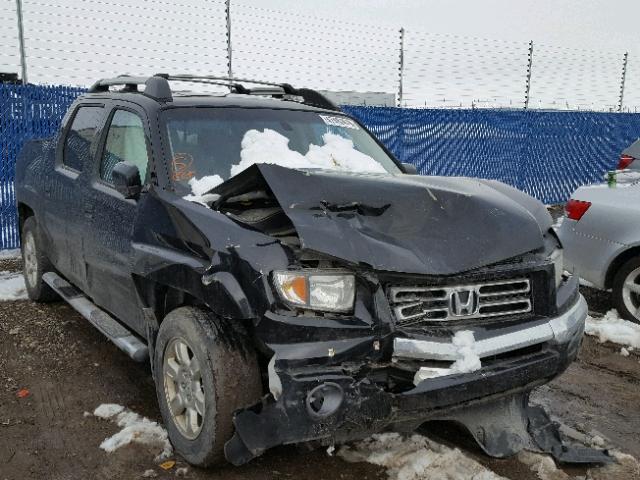 2HJYK16507H002662 - 2007 HONDA RIDGELINE BLACK photo 1