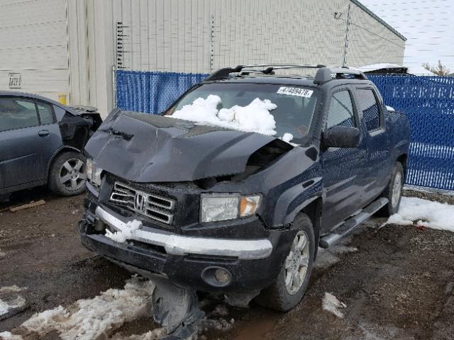 2HJYK16507H002662 - 2007 HONDA RIDGELINE BLACK photo 2