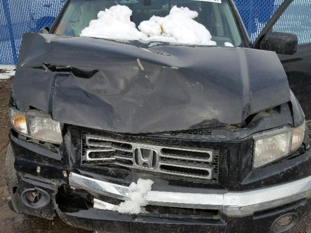 2HJYK16507H002662 - 2007 HONDA RIDGELINE BLACK photo 7