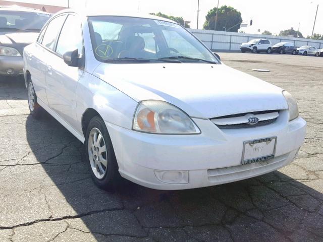 KNADC125556402167 - 2005 KIA RIO WHITE photo 1