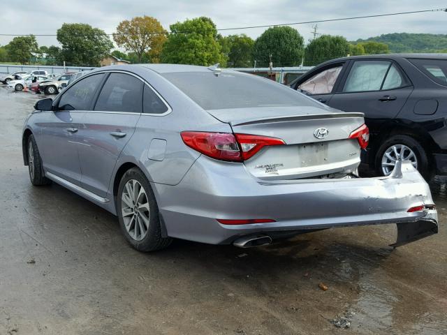 5NPE34AF7GH292976 - 2016 HYUNDAI SONATA SPO SILVER photo 3