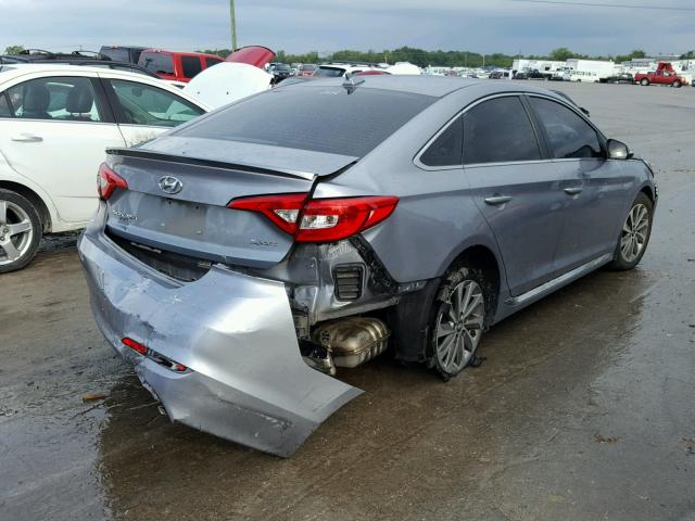 5NPE34AF7GH292976 - 2016 HYUNDAI SONATA SPO SILVER photo 4