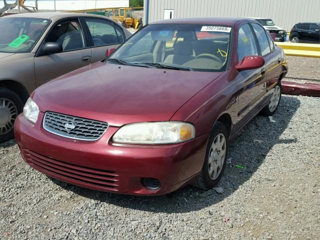 3N1CB51A12L551588 - 2002 NISSAN SENTRA GXE RED photo 2