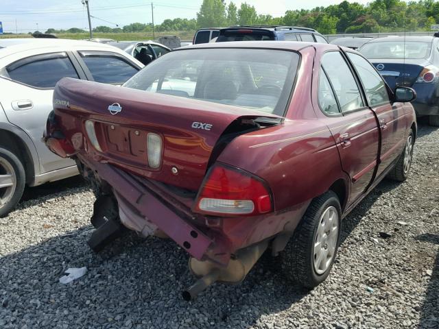 3N1CB51A12L551588 - 2002 NISSAN SENTRA GXE RED photo 4