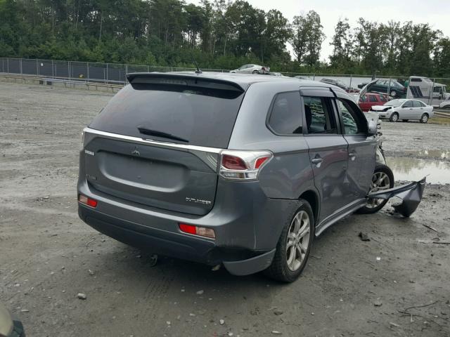 JA4AD3A35EZ000821 - 2014 MITSUBISHI OUTLANDER GRAY photo 4