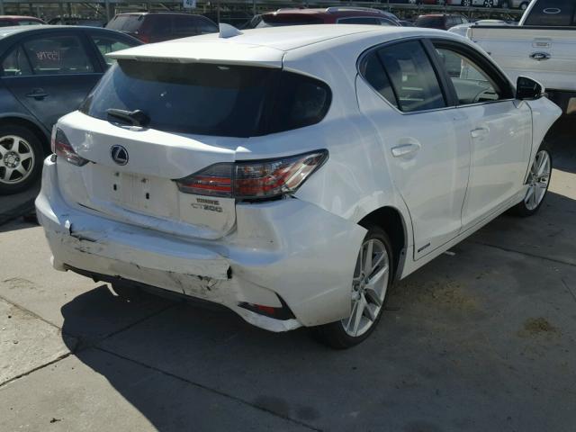 JTHKD5BH9H2284773 - 2017 LEXUS CT 200 WHITE photo 4