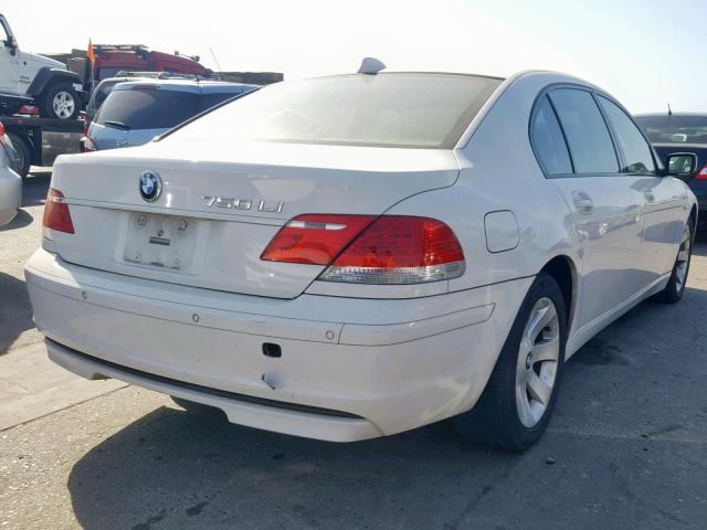 WBAHN83587DT73118 - 2007 BMW 750 WHITE photo 4