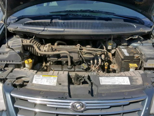 2C4GP64L95R185096 - 2005 CHRYSLER TOWN & COU BLUE photo 7