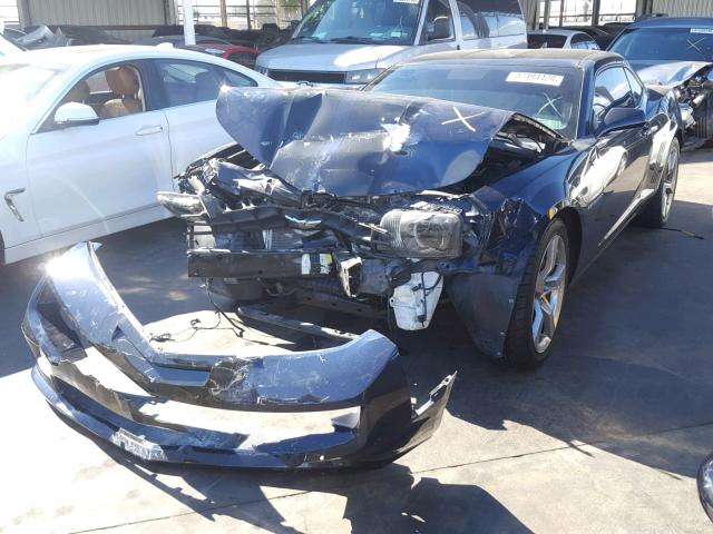 2G1FK1EJ3B9106648 - 2011 CHEVROLET CAMARO 2SS BLUE photo 2