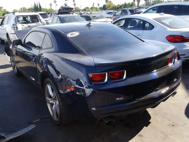 2G1FK1EJ3B9106648 - 2011 CHEVROLET CAMARO 2SS BLUE photo 3