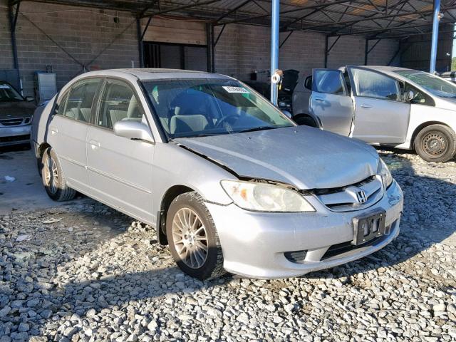 2HGES26785H613052 - 2005 HONDA CIVIC EX SILVER photo 1