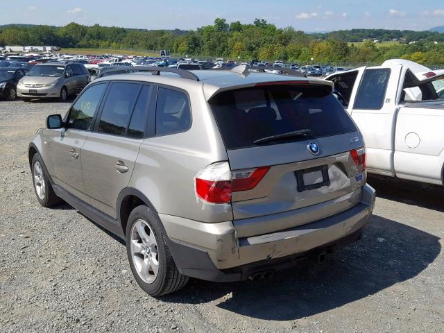 WBXPC93498WJ03261 - 2008 BMW X3 3.0SI GOLD photo 3