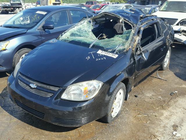 1G1AT18H997263676 - 2009 CHEVROLET COBALT LT BLACK photo 2