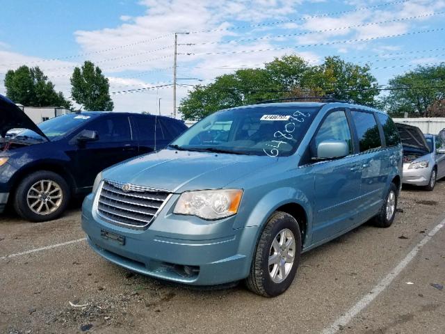 2A8HR54P28R648088 - 2008 CHRYSLER TOWN & COU BLUE photo 2