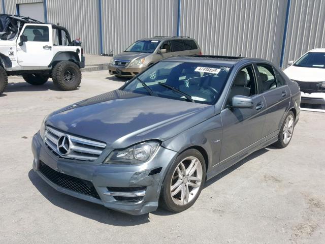 WDDGF4HBXCR209598 - 2012 MERCEDES-BENZ C 250 GRAY photo 2