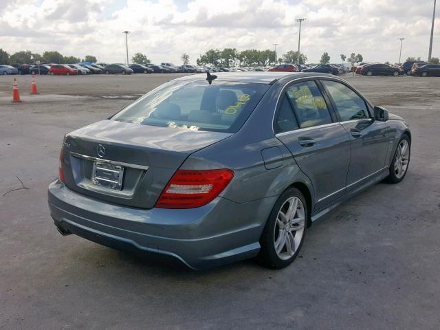 WDDGF4HBXCR209598 - 2012 MERCEDES-BENZ C 250 GRAY photo 4