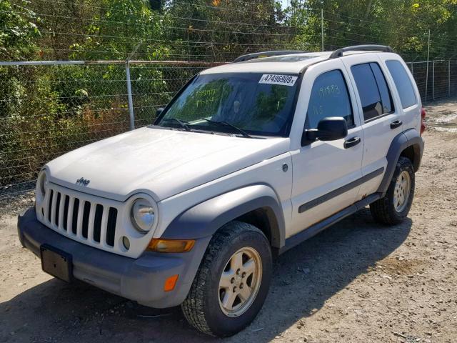 1J4GL48K75W630924 - 2005 JEEP LIBERTY SP WHITE photo 2