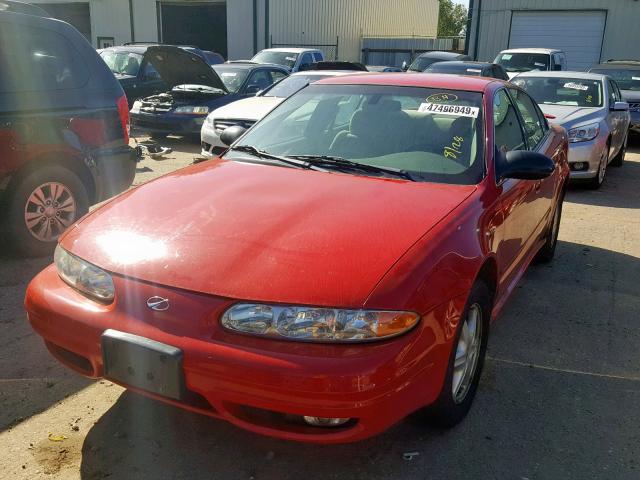 1G3NL52F73C100644 - 2003 OLDSMOBILE ALERO GL RED photo 2