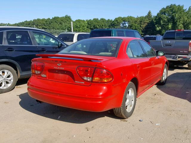 1G3NL52F73C100644 - 2003 OLDSMOBILE ALERO GL RED photo 4