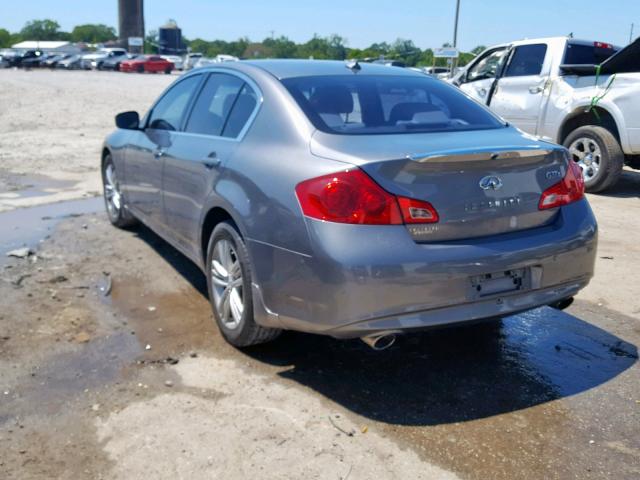 JN1CV6AR9BM407814 - 2011 INFINITI G37 GRAY photo 3