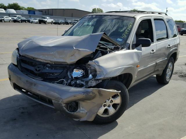 4F2YU09102KM40715 - 2002 MAZDA TRIBUTE LX TAN photo 2