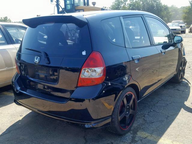 JHMGD38618S052359 - 2008 HONDA FIT SPORT BLACK photo 4