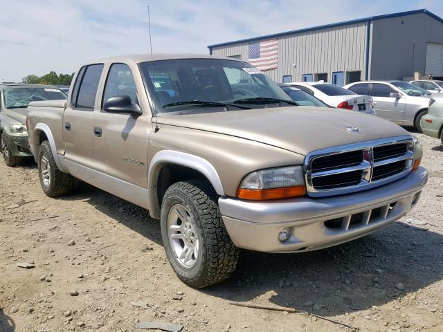 1B7HL48X92S545513 - 2002 DODGE DAKOTA QUA TAN photo 1