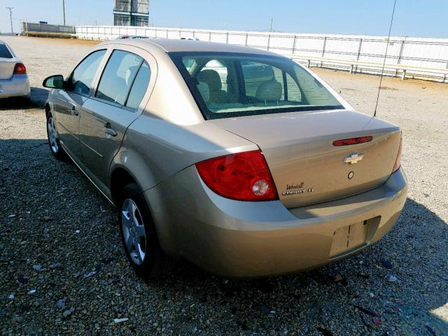 1G1AL55F777315135 - 2007 CHEVROLET COBALT LT TAN photo 3