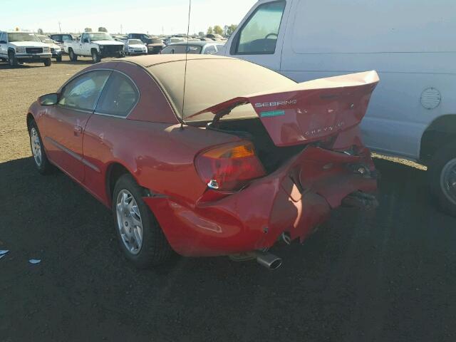 4C3AG52H52E049106 - 2002 CHRYSLER SEBRING LX RED photo 3