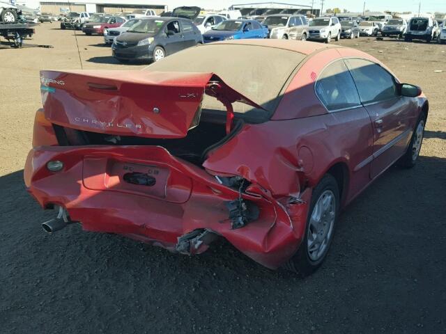 4C3AG52H52E049106 - 2002 CHRYSLER SEBRING LX RED photo 4