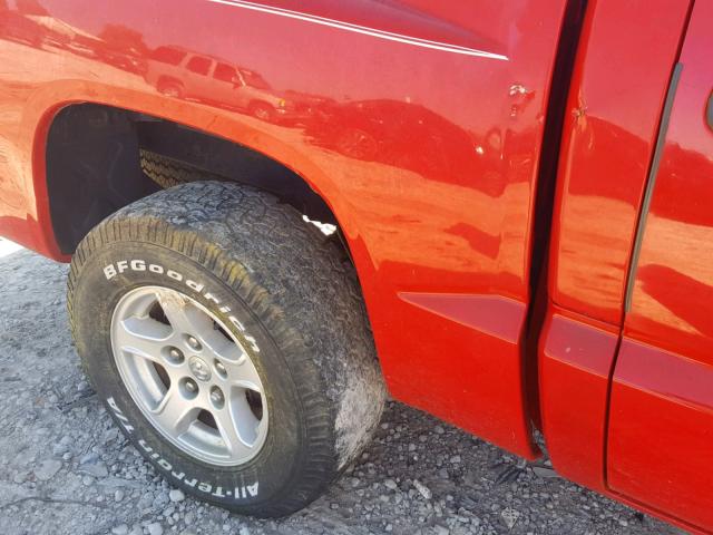 1D7HW48N25S288565 - 2005 DODGE DAKOTA QUA RED photo 9