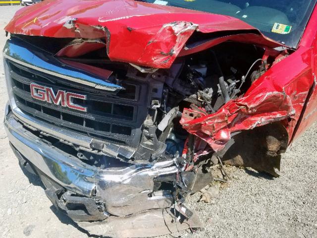 1GTN1TEH2FZ254655 - 2015 GMC SIERRA C15 RED photo 9