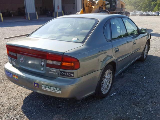 4S3BE625147211873 - 2004 SUBARU LEGACY L S GREEN photo 4