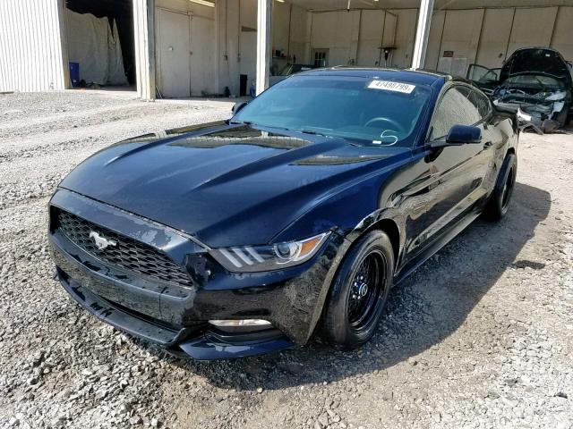 1FA6P8AM8H5342693 - 2017 FORD MUSTANG BLACK photo 2