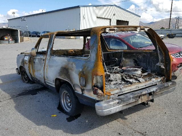 3B4GD12T1GM643817 - 1986 DODGE RAMCHARGER BURN photo 3