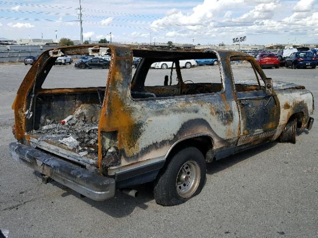 3B4GD12T1GM643817 - 1986 DODGE RAMCHARGER BURN photo 4